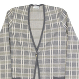 MAE'S LINE Womens Jacket Grey Wool 90s Check L