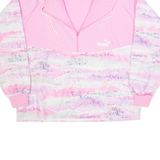 PUMA Oversized Womens Pullover Jacket Pink 90s Crazy Pattern S
