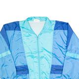 VICTORY Mens Shell Jacket Blue 90s Colourblock M