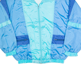 VICTORY Mens Shell Jacket Blue 90s Colourblock M