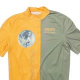 DEEM Planet Cycling Mens Jersey Orange 1/4 Zip L