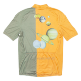 DEEM Planet Cycling Mens Jersey Orange 1/4 Zip L