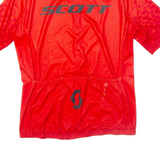 SCOTT Full Zip Cycling Mens Jersey Red 2XL