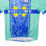 BIEMME Cycling Mens Jersey Green 1/4 Zip L