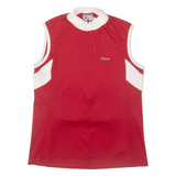XWAVE Cycling Womens Jersey Red Sleeveless 1/2 Zip S