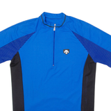 Cycling Mens Jersey Blue 1/4 Zip L