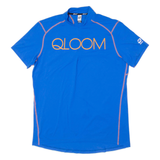 QLOOM Cycling Mens Jersey Blue 1/4 Zip 2XL