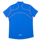 QLOOM Cycling Mens Jersey Blue 1/4 Zip 2XL
