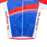 EL MEYRIN Full Zip Cycling Mens Jersey Blue L