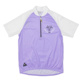 WOMEN ON WHEELS Cycling Womens Jersey Purple 1/2 Zip L