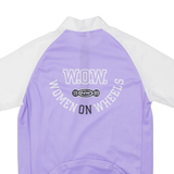 WOMEN ON WHEELS Cycling Womens Jersey Purple 1/2 Zip L