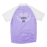 WOMEN ON WHEELS Cycling Womens Jersey Purple 1/2 Zip L