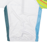 BIKE TO WORK Cycling Mens Jersey White 1/2 Zip S