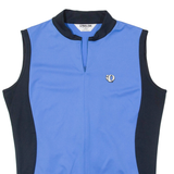 Cycling Womens Jersey Blue Sleeveless 1/4 Zip M