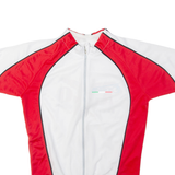 Full Zip Cycling Mens Jersey White M