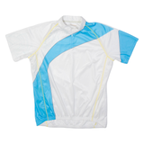 Cycling Mens Jersey White 1/2 Zip L