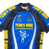 TOMS BIKE Cycling Mens Jersey Blue 1/2 Zip L