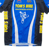 TOMS BIKE Cycling Mens Jersey Blue 1/2 Zip L