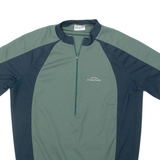 BIKE PLUS Cycling Mens Jersey Green 1/2 Zip M
