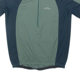 BIKE PLUS Cycling Mens Jersey Green 1/2 Zip M