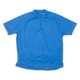 Cycling Mens Jersey Blue 1/4 Zip 3XL