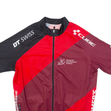 CUBE Full Zip Cycling Mens Jersey Red M