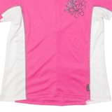 RACER Floral Cycling Womens Jersey Pink 1/4 Zip S