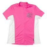 RACER Floral Cycling Womens Jersey Pink 1/4 Zip S