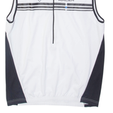 RACER Cycling Mens Jersey White Sleeveless 1/2 Zip XL
