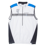 RACER Cycling Mens Jersey White Sleeveless 1/2 Zip XL