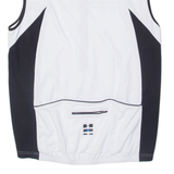 RACER Cycling Mens Jersey White Sleeveless 1/2 Zip XL