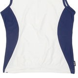 Cycling Womens Jersey White Sleeveless 1/2 Zip L