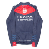 OWAYO Full Zip Cycling Mens Jersey Blue Long Sleeve M