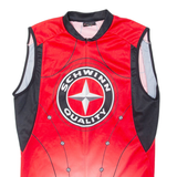 Cycling Mens Jersey Red Sleeveless 1/2 Zip L