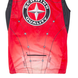 Cycling Mens Jersey Red Sleeveless 1/2 Zip L