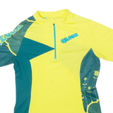 QLOOM Floral Cycling Womens Jersey Yellow 1/4 Zip M
