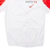 Swiss Full Zip Cycling Mens Jersey White XL