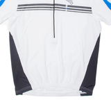 RACER Cycling Mens Jersey White 1/2 Zip L