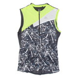 KALENJI Paint Splatter Cycling Mens Jersey Grey 1/2 Zip M