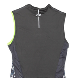 KALENJI Paint Splatter Cycling Mens Jersey Grey 1/2 Zip M