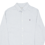 ALL SAINTS Mens Plain Shirt Grey Long Sleeve XS