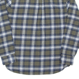 JACHS Mens Flannel Shirt Green Check Long Sleeve M