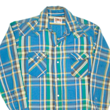 BAR.F Mens Shirt Blue Check Long Sleeve M