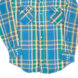 BAR.F Mens Shirt Blue Check Long Sleeve M
