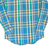 BAR.F Mens Shirt Blue Check Long Sleeve M