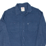 LEVI'S Mens Shirt Blue Striped Long Sleeve M