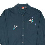 MICKEY UNLIMITED Mens Plain Shirt Green Long Sleeve M