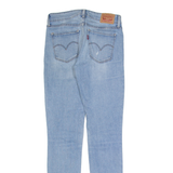 LEVI'S 711 Distressed Womens Jeans Blue Slim Skinny Stone Wash W27 L32