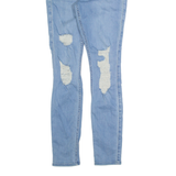 HOLLISTER Distressed Womens Jeans Blue Slim Skinny Stone Wash W28 L28