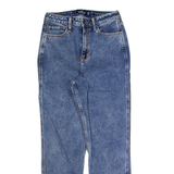 HOLLISTER High Rise Womens Jeans Blue Regular Mom Acid Wash W26 L27